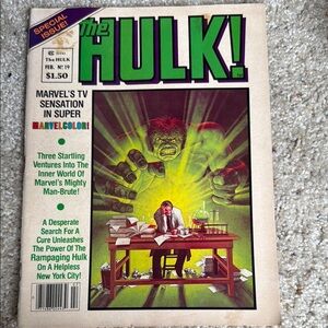 Marvel Green and Yellow Hulk Comic Cover